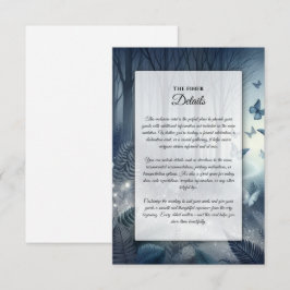 Tarjeta De Recepción Alas iluminadas por la luna y magia de medianoche