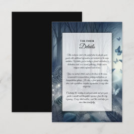 Tarjeta De Recepción Alas iluminadas por la luna y magia de medianoche