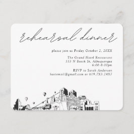 Tarjeta De Recepción Albuquerque Boda Elegante Ensayo Cena