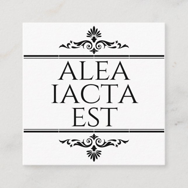 Tarjeta De Recepción Alea Iacta Est (Anverso)