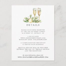 Tarjeta De Recepción Alegría Brillante | Detalles de Boda de Vegetación
