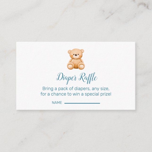 Tarjeta De Recepción Alegría del paquete azul: niño pequeño ducha pañal (Anverso)