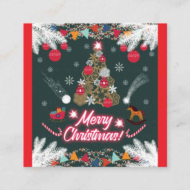 Tarjeta De Recepción Alegría eterna de los Navidades (Anverso)