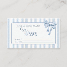 Tarjeta De Recepción Algo Azul Antes de Hacer Conjeturas de Besos