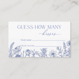 Tarjeta De Recepción Algo azul antes de hacer cuántos besos