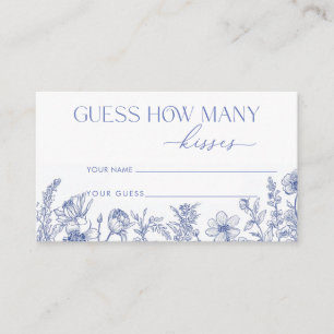 Tarjeta De Recepción Algo azul antes de hacer cuántos besos