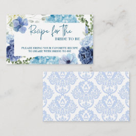 Tarjeta De Recepción Algo azul antes de hacer hidrangea ducha de novia