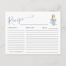 Tarjeta De Recepción ALGO AZUL ANTES DE HACER LA Receta