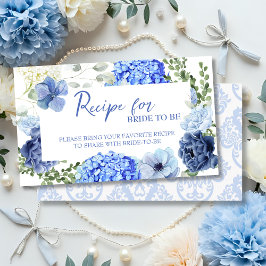 Tarjeta De Recepción Algo azul antes de hacer receta para la novia