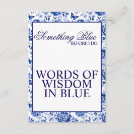 Tarjeta De Recepción Algo Azul Antes de Hacerlo Regadera Floral Nupcial