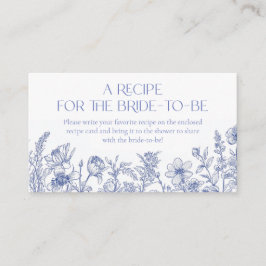 Tarjeta De Recepción Algo azul antes de que haga la receta para la novi