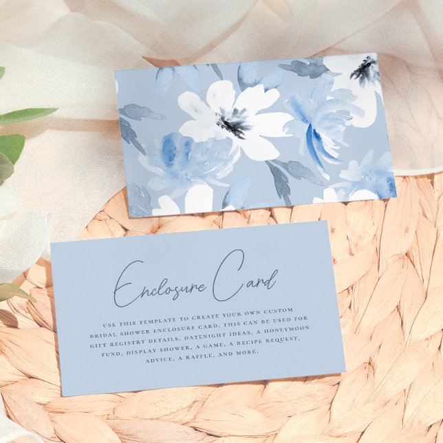 Tarjeta De Recepción Algo Azul | Despedida de Soltera Floral Moderna (Subido por el creador)
