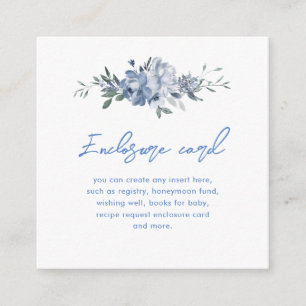Tarjeta De Recepción Algo Azul Fiesta Floral de Despedida de Soltera