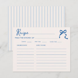 Tarjeta De Recepción Algo azul marco garabato lazo ducha nupcial