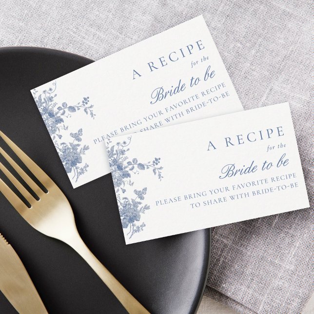 Tarjeta De Recepción Algo De Ducha Azul Bridal Comparte Una Receta (Subido por el creador)