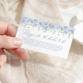 Tarjeta De Recepción Algo De Receta De Ducha Azul Bridal Para Novia