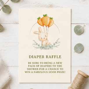 Tarjeta De Recepción Alguno Conejo En Camino Baby Shower Rifa de Pañale