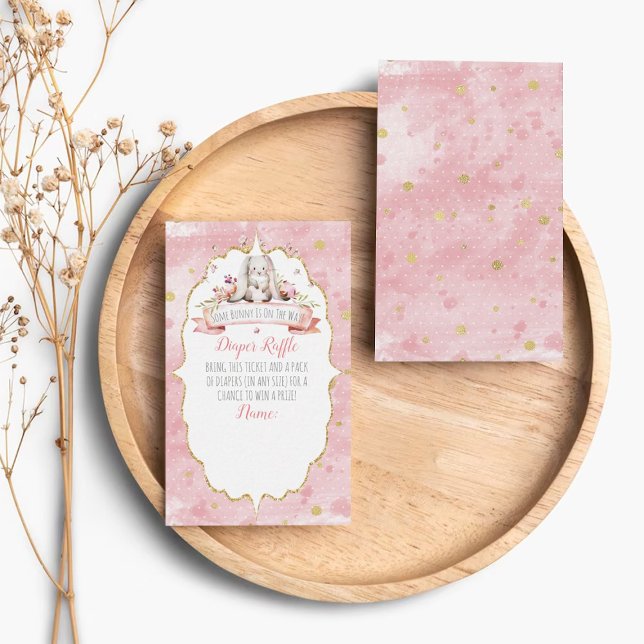 Tarjeta De Recepción Algunos Bunny Están En Camino De Baby Shower Diape (Subido por el creador)