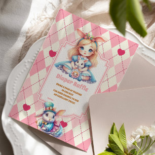 Tarjeta De Recepción Alicia en rifa de pañales de Maravilla