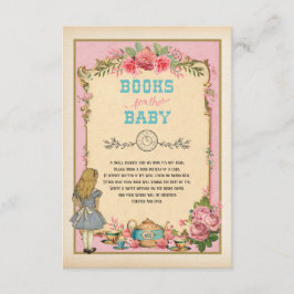Tarjeta De Recepción Alicia Vintage Rosa en libros de maravillas para b