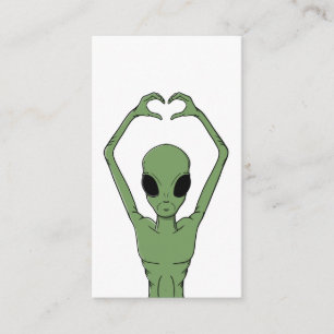 Tarjeta De Recepción Alien Heart Pose