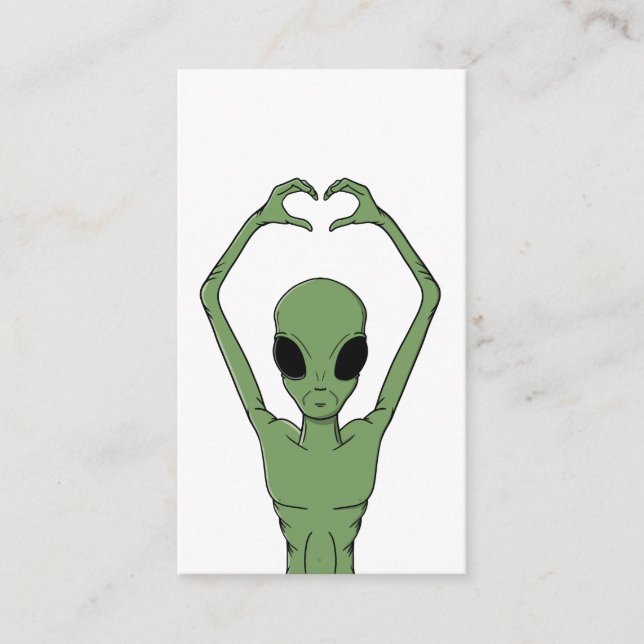 Tarjeta De Recepción Alien Heart Pose (Anverso)
