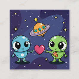 Tarjeta De Recepción Alien Love Buddies