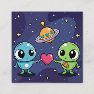 Tarjeta De Recepción Alien Love Buddies