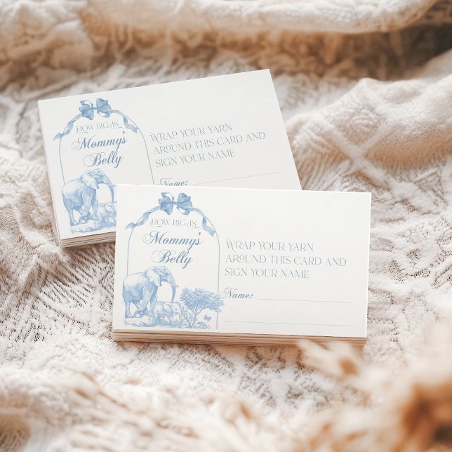Tarjeta De Recepción All Blue Toile Safari Animal Baby Shower (Subido por el creador)