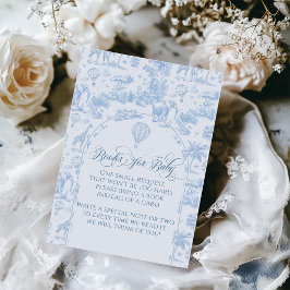 Tarjeta De Recepción All Blue Toile Safari Animal Baby Shower