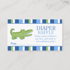 Tarjeta De Recepción Alligator / Crocodile Baby Shower Diaper Raffle