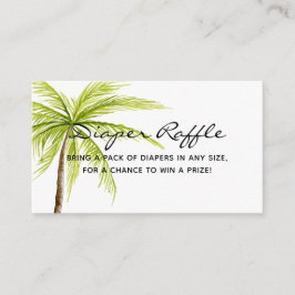 Tarjeta De Recepción Aloha Baby Shower Tropical Diaper Raffle Ticket