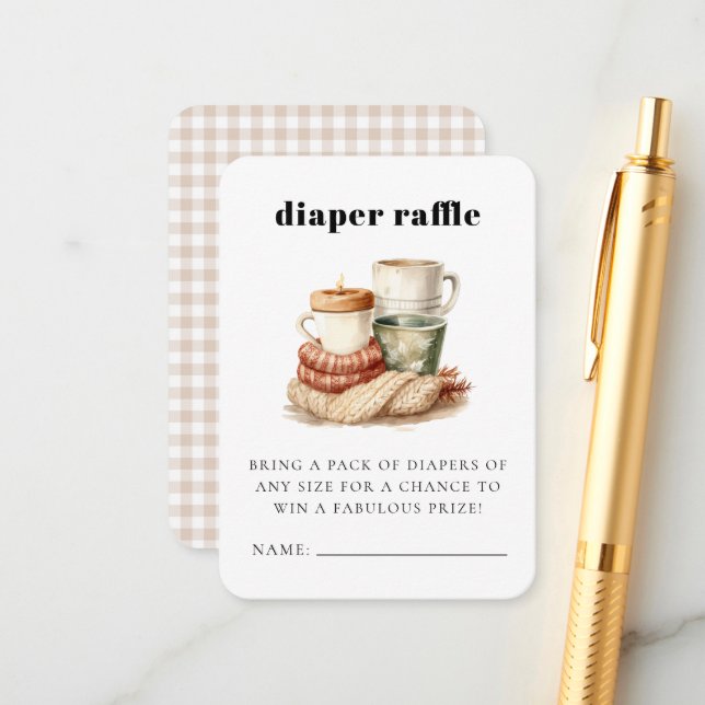 Tarjeta De Recepción Alojamiento Baby Shower de invierno moderno con un (Anverso/Reverso In Situ)