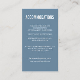 Tarjeta De Recepción ALOJAMIENTO boda Blue Bold Wildflowers