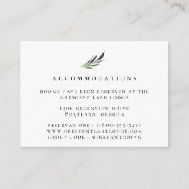 Tarjeta De Recepción Alojamiento Boda botánico Dusty Mauve