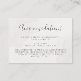 Tarjeta De Recepción Alojamiento Boda con flores de cerezo rosa