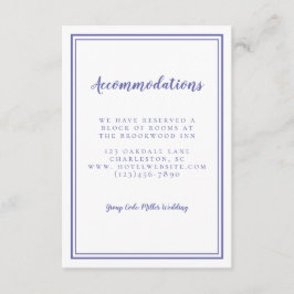 Tarjeta De Recepción Alojamiento Boda de detalles simple de ventana