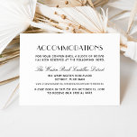 Tarjeta De Recepción Alojamiento Boda de estilo Art Deco negro vintage<br><div class="desc">Las tarjetas de alojamiento boda de estilo vintage presentan fuentes elegantes y glamorosas de estilo Art Deco,  un esquema clásico de color blanco y negro y texto que puede ser personalizado para sus necesidades específicas. Esta versión incluye un hotel e información de reservas.</div>