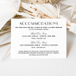Tarjeta De Recepción Alojamiento Boda de estilo Art Deco negro vintage<br><div class="desc">Las tarjetas de alojamiento boda de estilo vintage presentan fuentes elegantes y glamorosas de estilo Art Deco,  un esquema clásico de color blanco y negro y texto que puede ser personalizado para sus necesidades específicas. Esta versión incluye dos hoteles e información de reservas.</div>