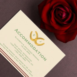 Tarjeta De Recepción Alojamiento Boda en herradura occidental