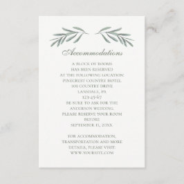 Tarjeta De Recepción Alojamiento boda italiano. Detalles simples