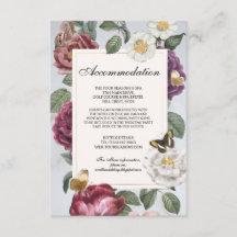 Alojamiento Boda RSVP Floral Mariposa Bloom