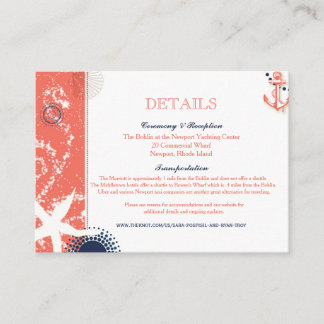 Tarjeta De Recepción Alojamiento de boda de Sara