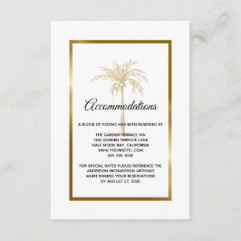 Tarjeta De Recepción Alojamiento de Boda en la Palma de Oro Tropical