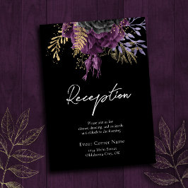 Tarjeta De Recepción Alojamiento de boda floral gótico incluido