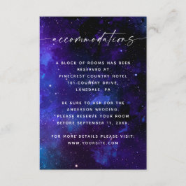 Tarjeta De Recepción Alojamiento de Boda Galaxia | Información del Hote