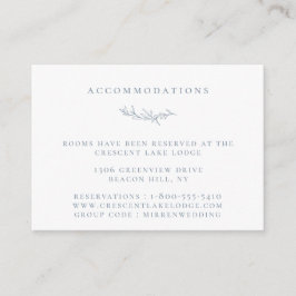 Tarjeta De Recepción Alojamiento de Bodas de bifurcación azul turquesa