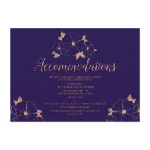 Alojamiento de bodas de cobre y azul floral