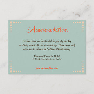 Tarjeta De Recepción Alojamiento de Bodas Retro Vinyl Record Sky Blue