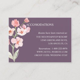 Tarjeta De Recepción Alojamiento de color acuático moderno